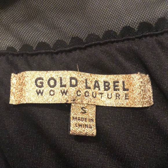 WOW COUTURE GOLD LABEL Sz Small Black Dress NWT - Picture 4 of 8